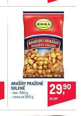 Makro Arašídy pražené, solené nabídka
