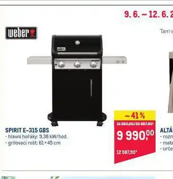 Makro Gril weber spirit e-315 gbs nabídka