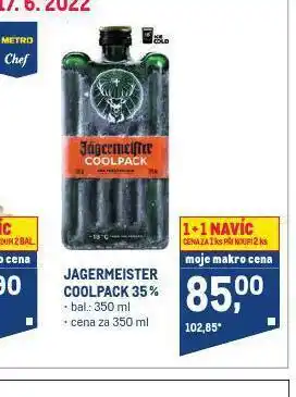 Makro Jagermeister coolpack 35% nabídka