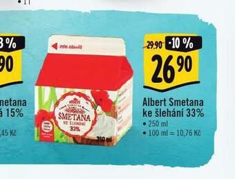 Albert Albert smetana ke šlehání 33% nabídka