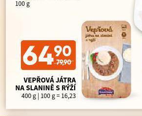 Terno Vepřová játra na slanině s rýží nabídka