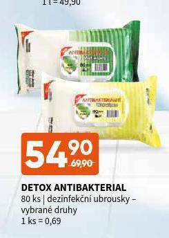 Terno Detox dezinfekční ubrousky nabídka