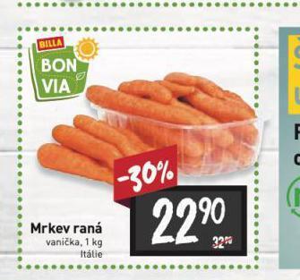 Billa Mrkev raná nabídka