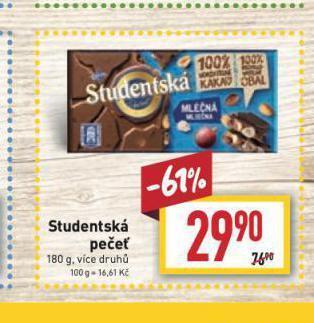 Billa Orion studentská pečeť nabídka