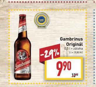 Billa Pivo gambrinus originál nabídka
