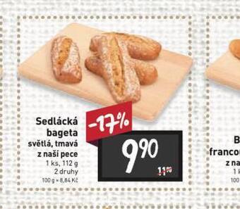 Billa Sedlácká bageta nabídka