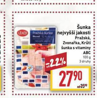Billa Šunka nejvyšší jakosti nabídka