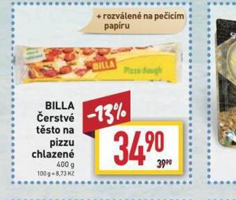 Billa Billa čerstvé těsto na pizzu nabídka