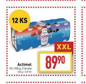 Billa Actimel nabídka