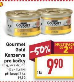 Billa Gourmet gold konzerva pro kočky nabídka