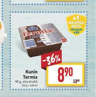 Billa Kunín termix nabídka