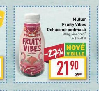 Billa Müller fruity vibes ochucené podmáslí nabídka