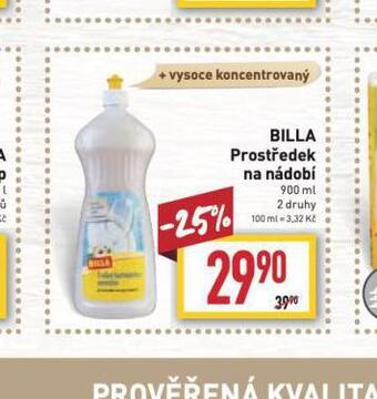 Billa Billa prostředek na nádobí nabídka