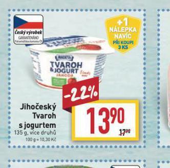 Billa Jihočeský tvaroh s jogurtem nabídka