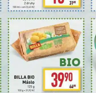 Billa Billa bio máslo nabídka