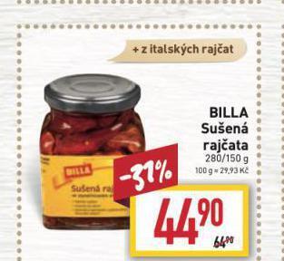Billa Billa sušená rajčata nabídka