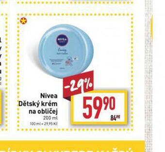 Billa Nivea dětský krém na obličej nabídka