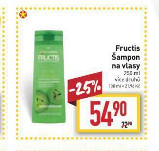 Billa Fructis šampon nabídka