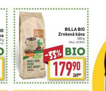 Billa Billa bio zrnková káva nabídka
