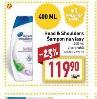 Billa Head&shoulders šampon nabídka