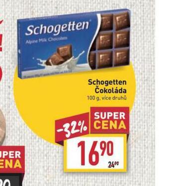 Billa Schogetten čokoláda nabídka