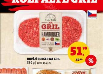 Penny Market Hovězí burger na gril nabídka