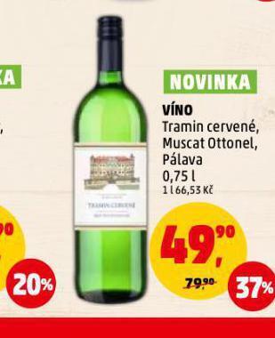 Penny Market Víno tramín červené nabídka