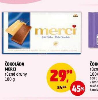 Penny Market Čokoláda merci nabídka