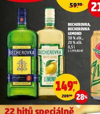 Penny Market Becherovka, becherovka lemond nabídka