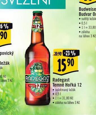 Albert Pivo radegast temně hořká 12 nabídka
