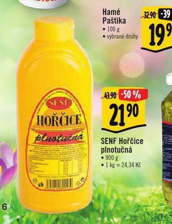Albert Senf hořčice plnotučná nabídka