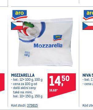 Makro Mozzarella nabídka