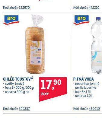 Makro Chléb toustový nabídka