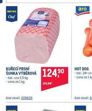 Makro Kuřecí prsní šunka výběrová nabídka