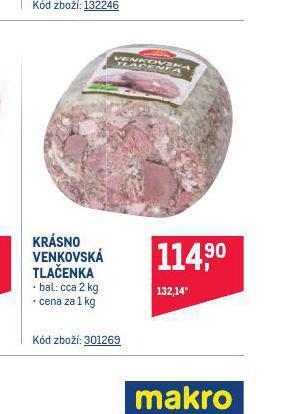 Makro Venkovská tlačenka nabídka