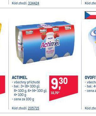 Makro Actimel nabídka