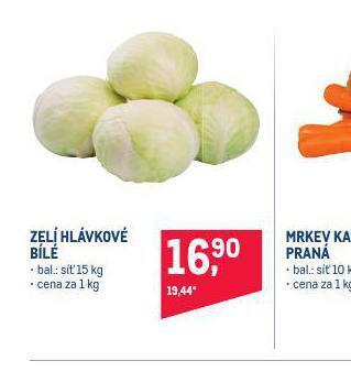 Makro Zelí hlávkové bílé nabídka