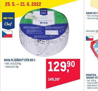 Makro Niva plísňový sýr 50% nabídka