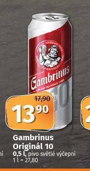Coop Pivo gambrinus originál 10 nabídka