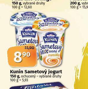 Coop Kunín smetanový jogurt nabídka