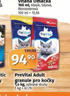 Coop Prevital adult granule pro kočky nabídka