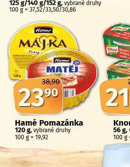 Coop Hamé pomazánka nabídka