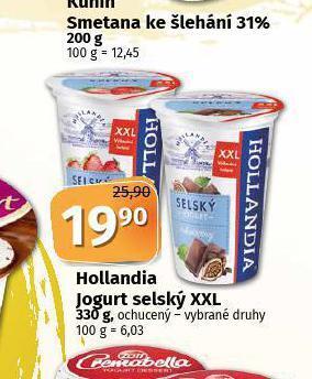 Coop Hollandia jogurt selský xxl nabídka