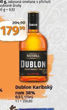 Dublon karibský rum 38%