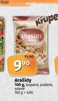 Arašídy loupané, pražené, solené