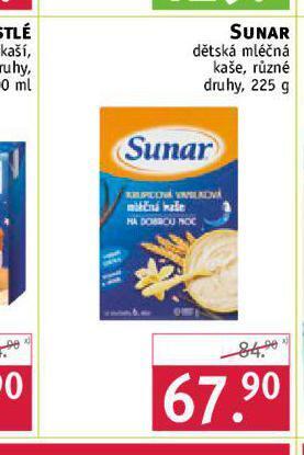 Rossmann Sunar dětská mléčná kaše nabídka
