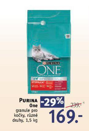 Rossmann Purina one granule pro kočky nabídka