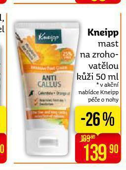 Kneipp mast na zrohovatělou kůži