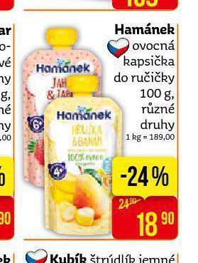 Teta Hamánek ovocná kapsička nabídka