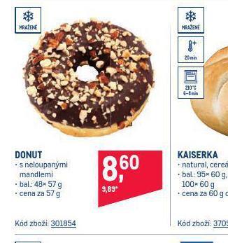 Makro Donut nabídka